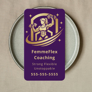 Carte De Visite Entraîneur Personnel Fitness Girl Coaching Moderne