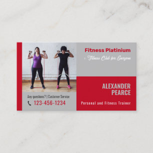 Carte De Visite Entraîneur personnel Fitness   Sports actifs