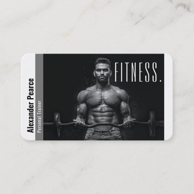 Carte De Visite Entraîneur personnel Fitness | Sports actifs (Devant)
