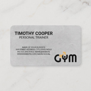 Carte De Visite Entraîneur Personnel Logo de salle de sport