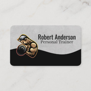 Carte De Visite Entraîneur Personnel Logo Fitness Musculation