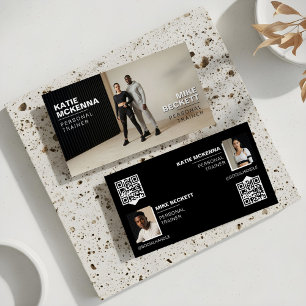 Carte De Visite Entraîneur Personnel Moderne et Audacieux Photos d