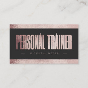 Carte De Visite Entraîneur Personnel Professionnel Rose Gold