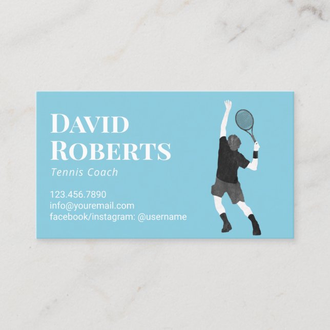 Carte De Visite Entraîneur professionnel de tennis Sports (Devant)