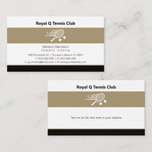Carte De Visite Entraîneur Professionnel Tennis Master Sport Bus