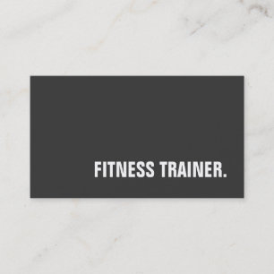 Carte De Visite Entraîneur spécial de fitness gris unique