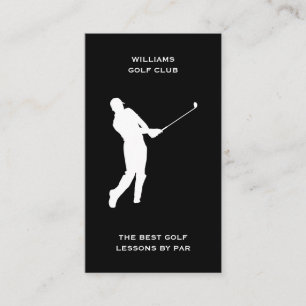 Carte De Visite Entraîneur Sport Homme Social Media Golf Pro Instr