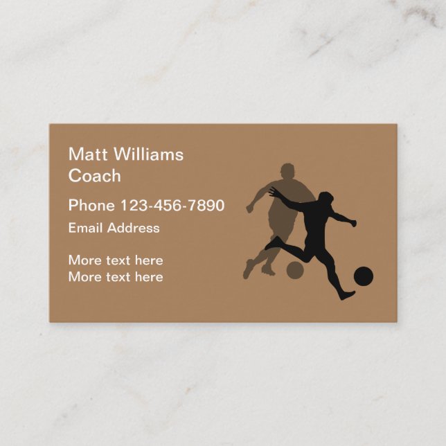 Carte De Visite Entraîneur sportif de football moderne (Devant)