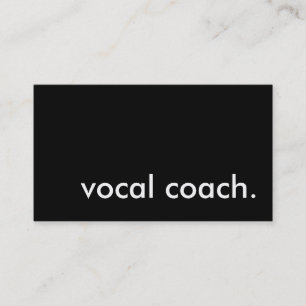 Carte De Visite entraîneur vocal.