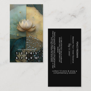 Carte De Visite Entre l'eau et la lumière Conception de fleur de