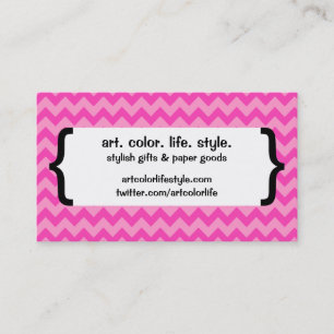 Carte De Visite {Entre parenthèses zigzag rose}