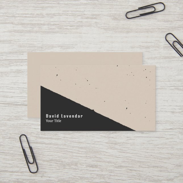 Carte de visite entrepreneur à deux tondes (Devant/Arrière en situation)