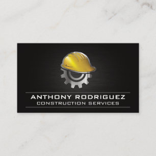 Carte De Visite Entrepreneur   Col bleu de construction