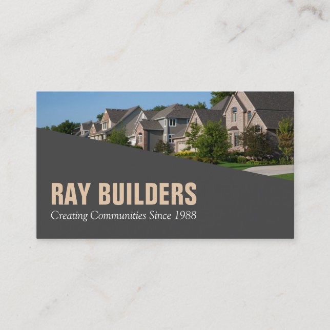 Carte De Visite Entrepreneur Constructeur Construction (Devant)