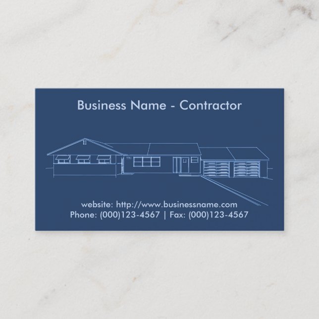 Carte de visite : Entrepreneur / Construction (Devant)