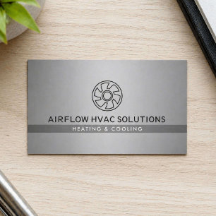 Carte De Visite Entrepreneur CVC Chauffage Climatisation Logo Vent