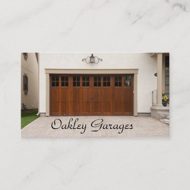 Carte De Visite Entrepreneur de Chambre d'allée de porte de garage (Devant)