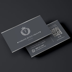 Carte De Visite Entrepreneur de construction d'architecte de luxe 