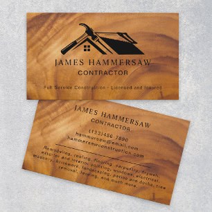 Carte De Visite Entrepreneur de construction de bâtiments modernes