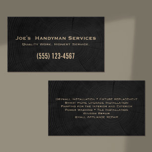 Carte De Visite Entrepreneur de rénovation de construction simple