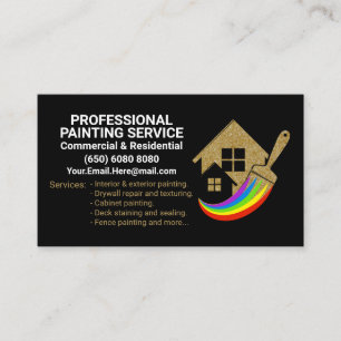 Carte De Visite Entrepreneur de services de peinture de maison pro