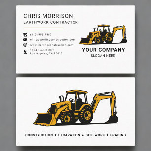 Carte De Visite Entrepreneur de terrassement professionnel