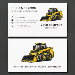 Carte De Visite Entrepreneur de travaux de chantier Construction