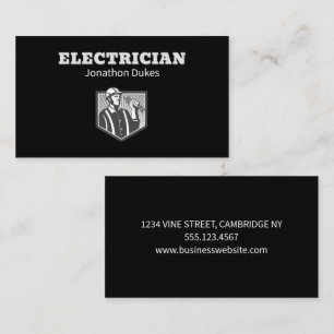 Carte De Visite Entrepreneur d'entretien d'électricien