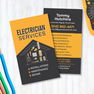 Carte De Visite Entrepreneur Électricien Professionnel
