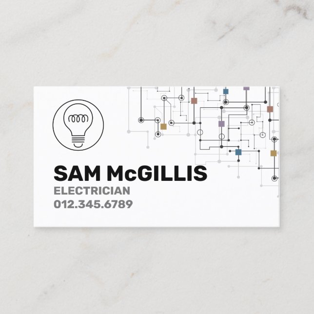 Carte De Visite Entrepreneur électrique (Devant)