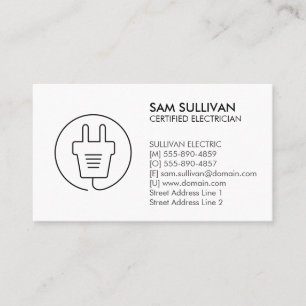 Carte De Visite Entrepreneur électrique