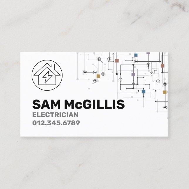 Carte De Visite Entrepreneur électrique (Devant)