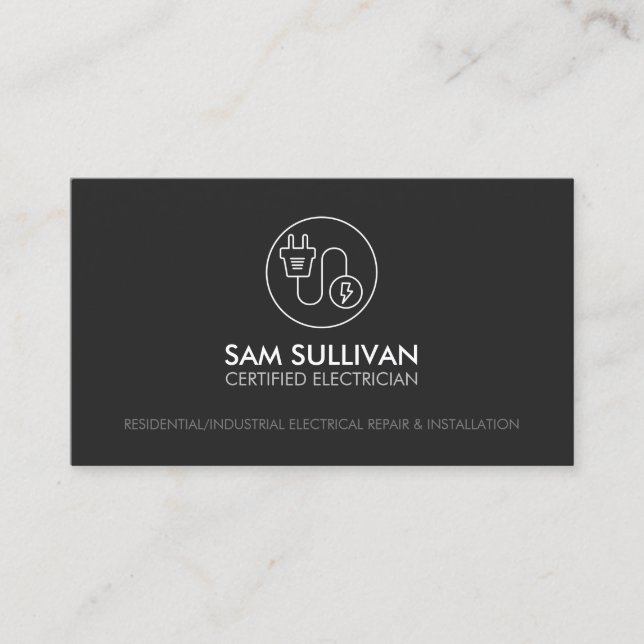 Carte De Visite Entrepreneur électrique (Devant)