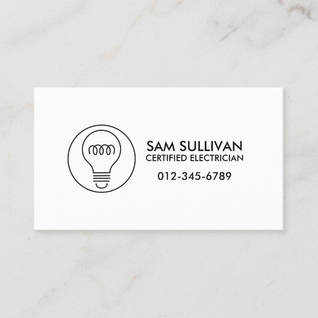 Carte De Visite Entrepreneur électrique (Devant)