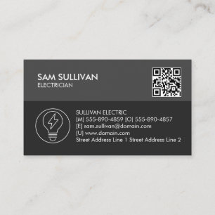 Carte De Visite Entrepreneur électrique