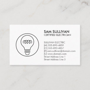 Carte De Visite Entrepreneur électrique