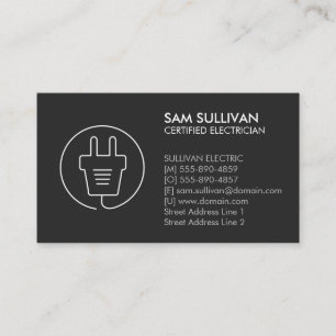 Carte De Visite Entrepreneur électrique
