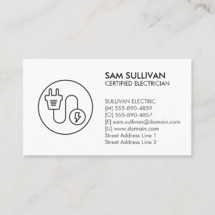 Carte De Visite Entrepreneur électrique