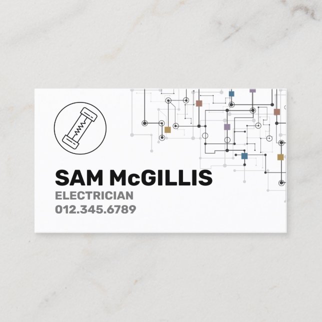 Carte De Visite Entrepreneur électrique (Devant)