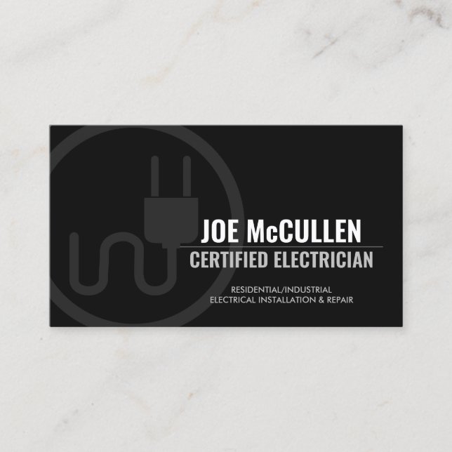 Carte De Visite Entrepreneur électrique (Devant)