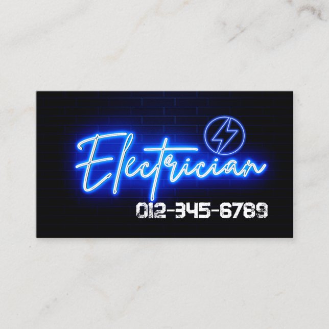 Carte De Visite Entrepreneur électrique (Devant)