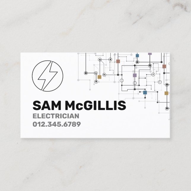 Carte De Visite Entrepreneur électrique (Devant)