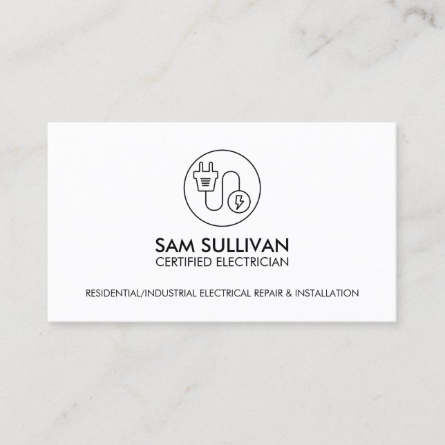 Carte De Visite Entrepreneur électrique (Devant)