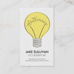 Carte De Visite Entrepreneur électrique