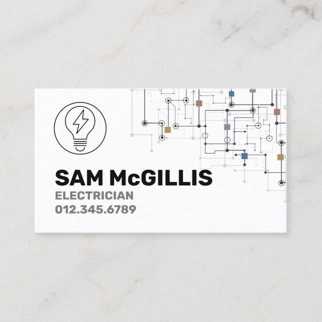 Carte De Visite Entrepreneur électrique (Devant)
