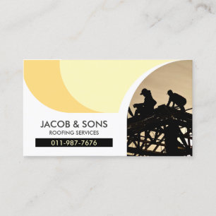 Carte De Visite Entrepreneur en construction de toitures
