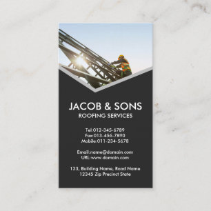 Carte De Visite Entrepreneur en construction de toitures