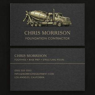 Carte De Visite Entrepreneur en fondations Services de béton