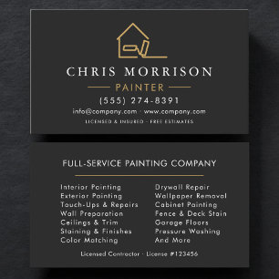Carte De Visite Entrepreneur en peinture de maison moderne