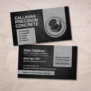 Carte De Visite Entrepreneur en services de béton